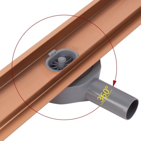 Odpływ Liniowy Rea Neox Pro Brush Copper 60