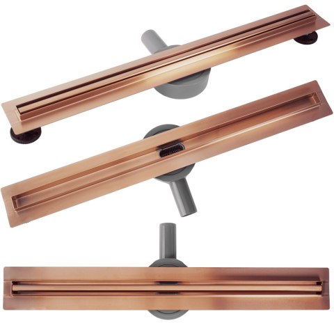 Odpływ Liniowy Rea Neox Slim Pro Brush Copper 70