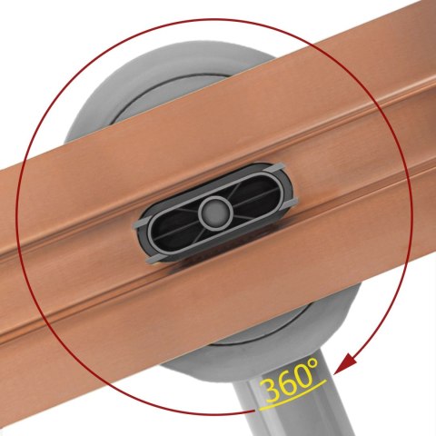 Odpływ Liniowy Rea Neox Slim Pro Brush Copper 70