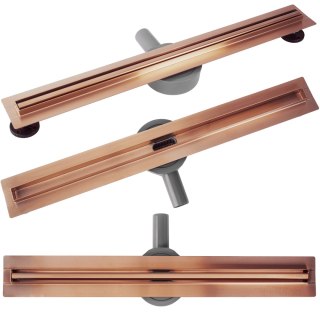 Odpływ Liniowy Rea Neox Slim Pro Brush Copper 80
