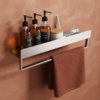 Półka łazienkowa wannowa SF01 45cm stal szczotkowana