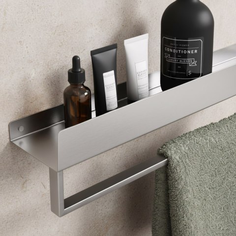 Półka łazienkowa wannowa SF01 45cm stal szczotkowana