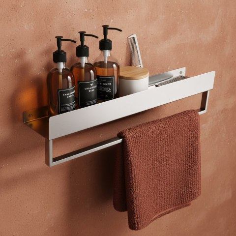 Półka łazienkowa wannowa SF01 45cm stal szczotkowana