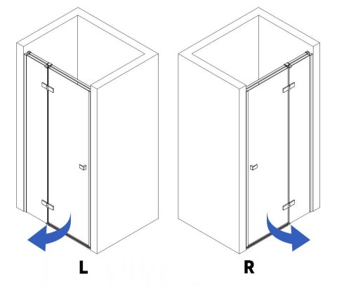 Drzwi prysznicowe Rea Atlas 90 Chrome