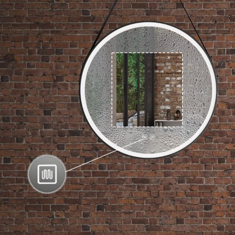 LUSTRO OKRĄGŁE LED WISZĄCE NA PASKU 70cm 104