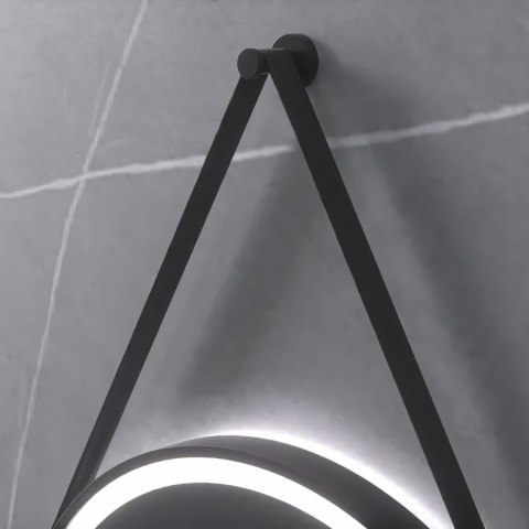 LUSTRO OKRĄGŁE LED WISZĄCE NA PASKU 70cm 104