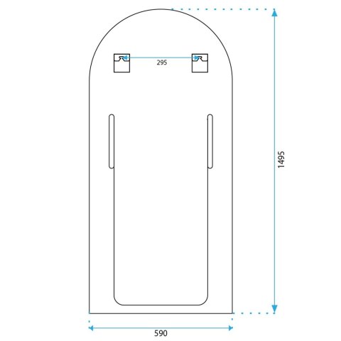 LUSTRO ŚCIENNE/STOJĄCE BIAŁE 150 cm 109