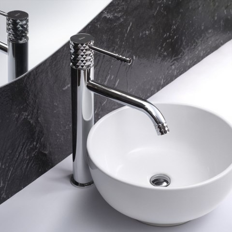 Bateria Umywalkowa Rea Lungo Diamond Chrom Wysoka