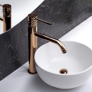 Bateria Umywalkowa Rea Lungo Diamond Miedziana Wysoka