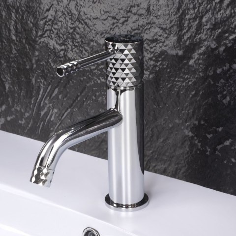 Bateria umywalkowa Rea Lungo Diamond Chrom Niska