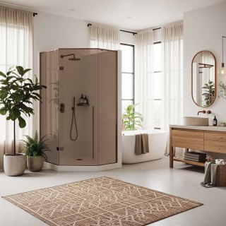 Kabina Prysznicowa Rea DIAMOND 90x90 Miedź Szczotkowana