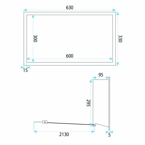 PÓŁKA WNĘKOWA ŁAZIENKOWA LED 30x60 złota szczotkowana