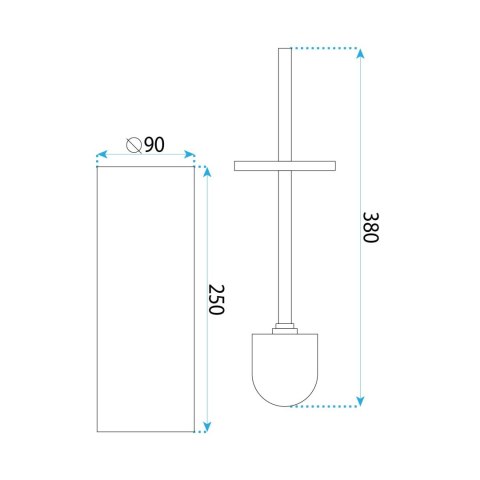 Szczotka WC B106 BRUSH COPPER