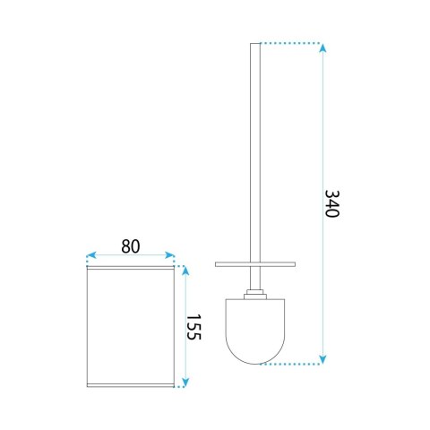 Szczotka WC B110 BRUSH STEEL