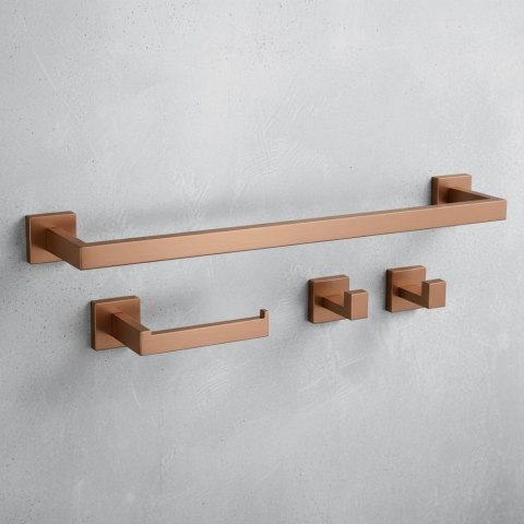Zestaw akcesoriów łazienkowych Rio Miedź Szczotkowana 4 elementy