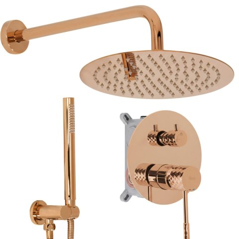 Zestaw natryskowy podtynkowy Rea Lungo Diamond Miedź + BOX