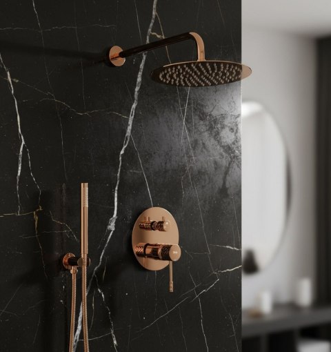 Zestaw natryskowy podtynkowy Rea Lungo Diamond Miedź + BOX