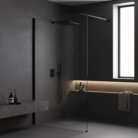 Kabina prysznicowa Walk-In Rea Flexi Transparent / Black 130