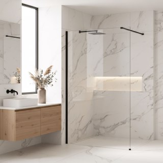 Kabina prysznicowa Walk-In Rea Flexi Transparent / Black 140