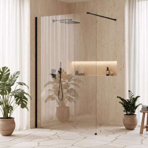 Kabina prysznicowa Walk-In Rea Flexi Transparent / Black 90