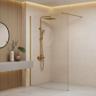 Kabina prysznicowa Walk-In Rea Flexi Transparent / Brush Gold 110