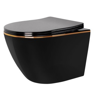 Misa WC podwieszana Rea Carlo Mini Tornado Black Gold Egde