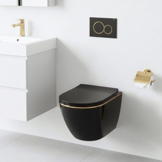 Misa WC podwieszana Rea Carlo Mini Tornado Black Gold Egde