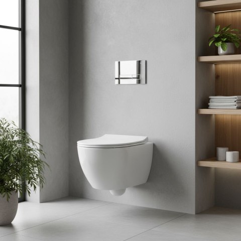 Stelaż zestaw podtynkowy K011A-Q do mis WC z przyciskiem HD Chrom
