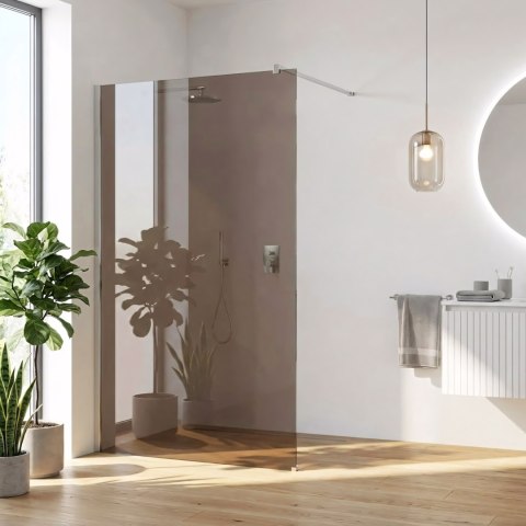 Kabina prysznicowa Walk-In Rea Flexi Brown / Chrome 120
