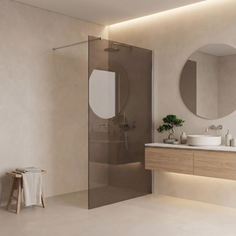 Kabina prysznicowa Walk-In Rea Flexi Brown / Chrome 120