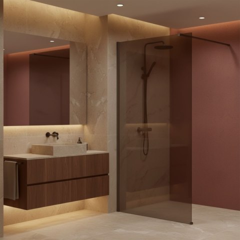 Kabina prysznicowa Walk-In Rea Flexi Brown / Tytan 90