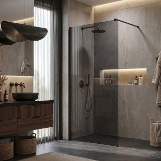 Kabina prysznicowa Walk-In Rea Flexi Grey / Black 80