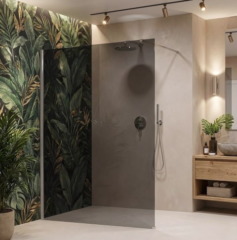 Kabina prysznicowa Walk-In Rea Flexi Grey / Chrome 140
