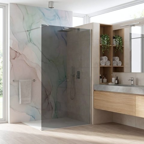 Kabina prysznicowa Walk-In Rea Flexi Grey / Chrome 140