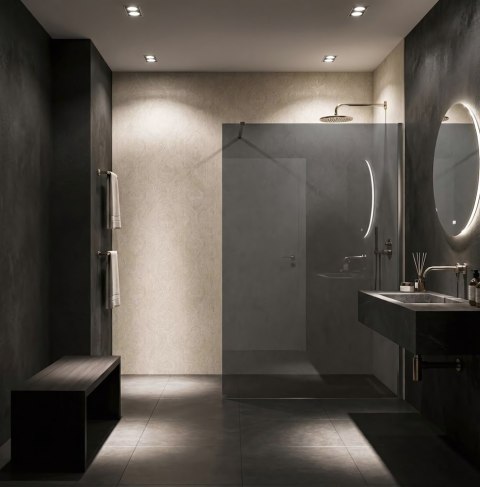 Kabina prysznicowa Walk-In Rea Flexi Grey / Chrome 140