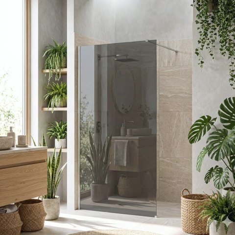 Kabina prysznicowa Walk-In Rea Flexi Grey / Chrome 80