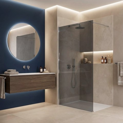 Kabina prysznicowa Walk-In Rea Flexi Grey / Chrome 80