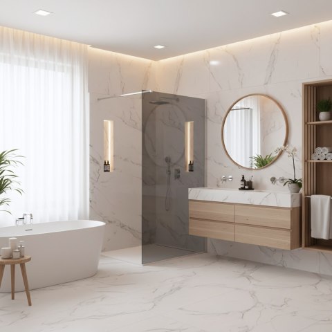 Kabina prysznicowa Walk-In Rea Flexi Grey / Chrome 80