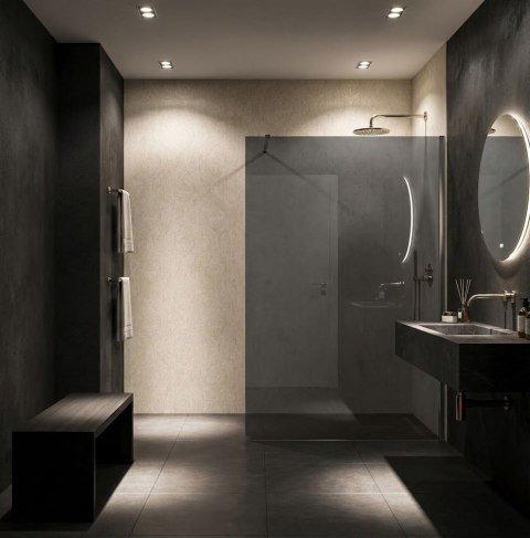 Kabina prysznicowa Walk-In Rea Flexi Grey / Chrome 80