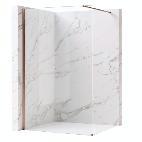 Kabina prysznicowa Walk-In Rea Flexi Transparent / Brush Copper 100
