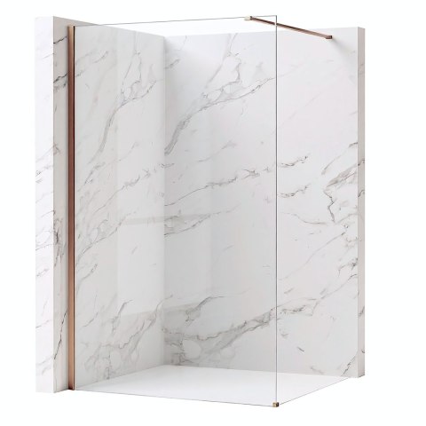 Kabina prysznicowa Walk-In Rea Flexi Transparent / Brush Copper 120