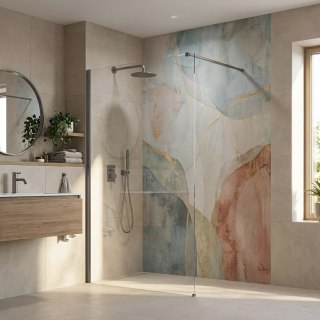 Kabina prysznicowa Walk-In Rea Flexi Transparent / Tytan 110