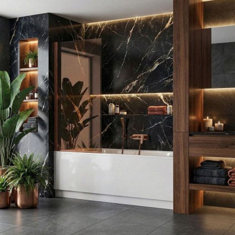 Parawan Rea Elegant Miedź Szczotkowana 80 Nawannowy