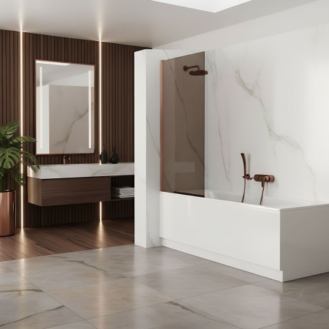 Parawan Rea Elegant Miedź Szczotkowana 80 Nawannowy