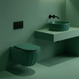 Zestaw Misa WC Duo podwieszana + Umywalka nablatowa Rea Duo Matcha Matt