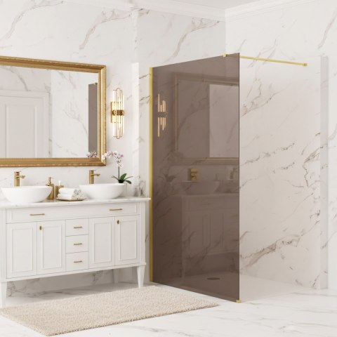 Kabina prysznicowa Walk-In Rea Flexi Brown / Gold 110