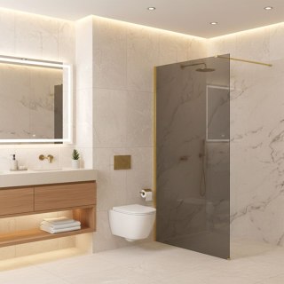 Kabina prysznicowa Walk-In Rea Flexi Grey / Gold 140