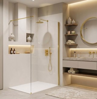 Kabina prysznicowa Walk-In Rea Flexi Transparent / Gold 100