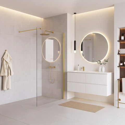 Kabina prysznicowa Walk-In Rea Flexi Transparent / Gold 120