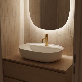 Umywalka Nablatowa REA Aura 51 White Matt
